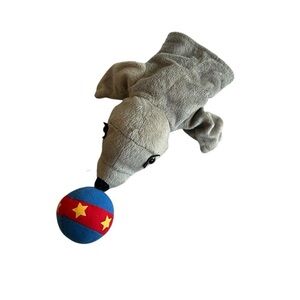 Restoration Hardware Murdock & Ross Hand Puppet Seal with Ball Star Gray Blue